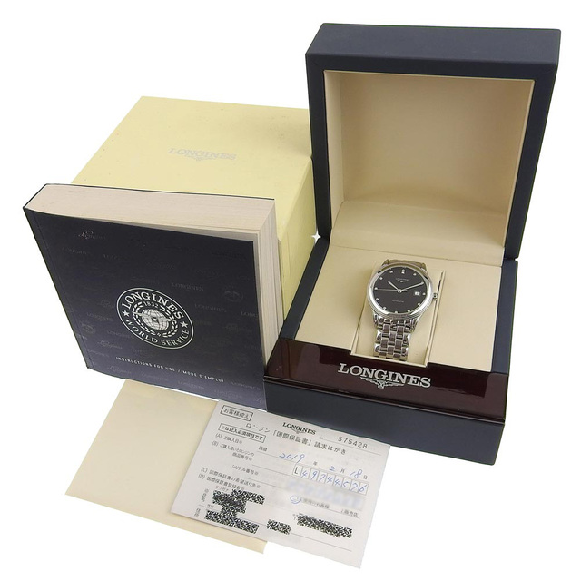 LONGINES - 【本物保証】 箱・保付 超美品 ロンジン LONGINES フラッグ