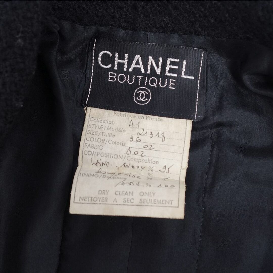CHANEL - 美品 Vintage シャネル CHANEL ジャケット ロング丈 ダブル
