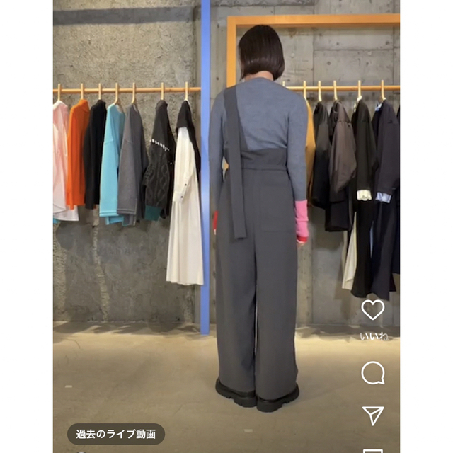 ENFOLD - 23SS 新品 ENFOLDエンフォルド ワンショルダーパンツ グレー