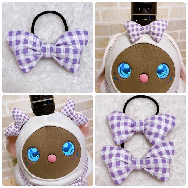 LOVOT ラボット服 紫ギンガムチェックボックススカート(リボン別売り