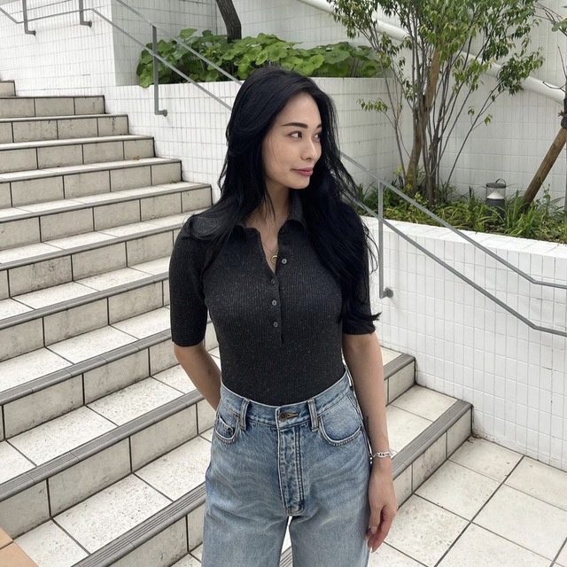 SeaRoomlynn - searoomlynnリネンコンビBig collar BODYスーツ の通販