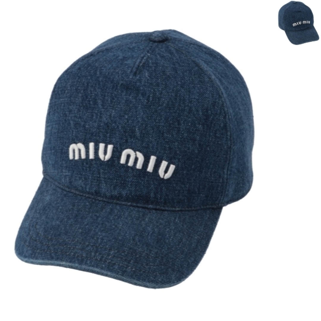 MIU MIU - ミュウミュウ MIU MIU キャップ デニム ロゴ ベースボール