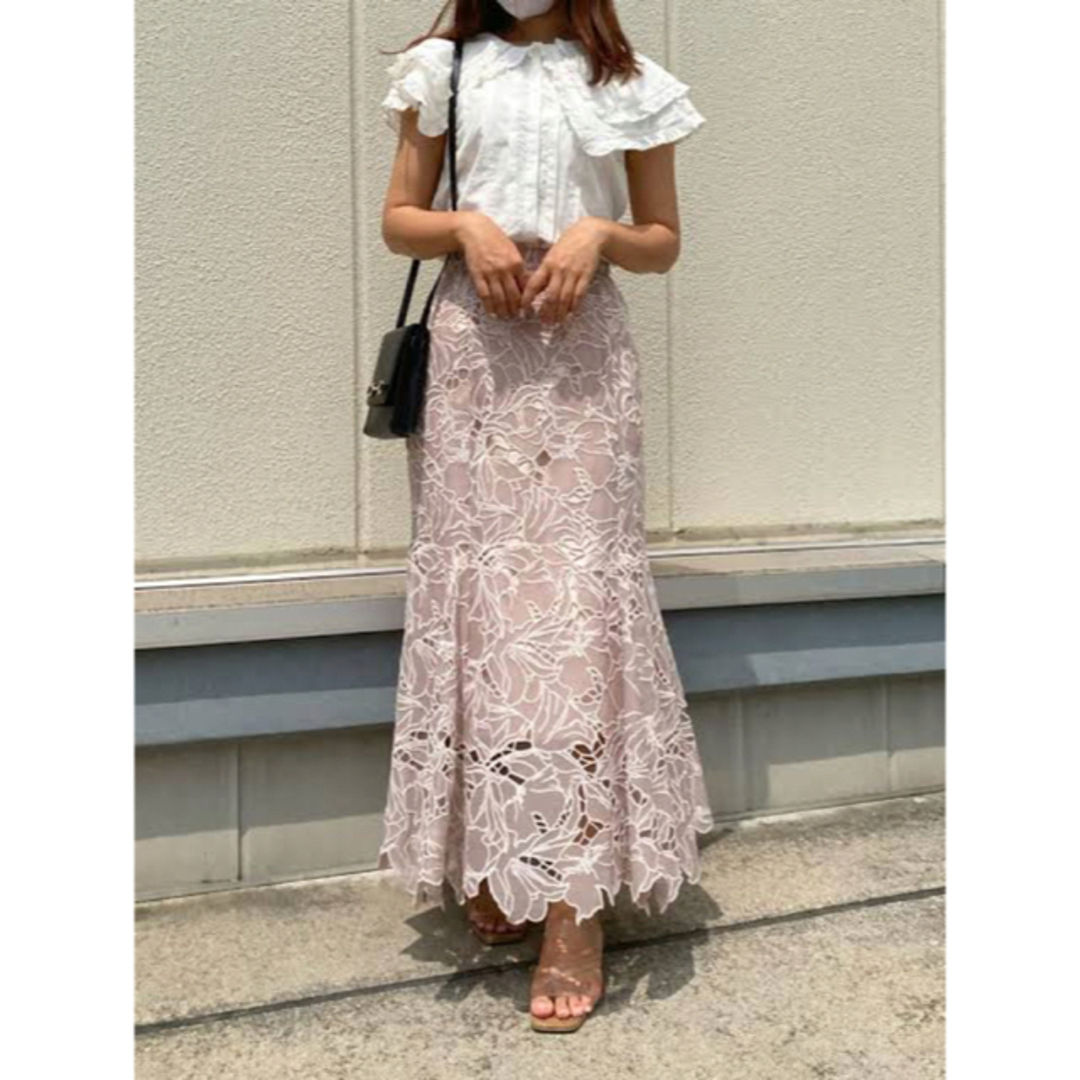 SNIDEL - SNIDEL カッティングレースマーメイドスカート 美品 の通販