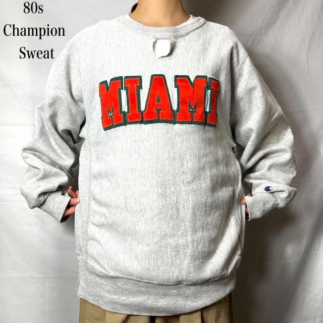 Champion - チャンピオン☆スウェット 古着 リバースウィーブ 80年代