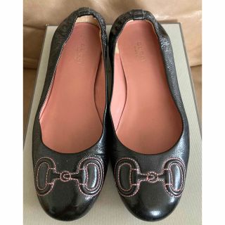 GUCCI - GUCCI フラットシューズ グッチ ビット ピンク ステッチ