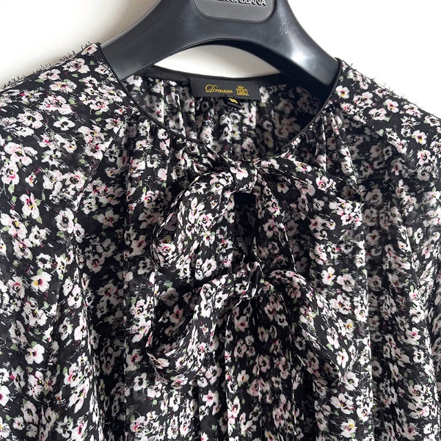 Drawer - Drawer*2022 Novembre フラワージャカードブラウス リボンの