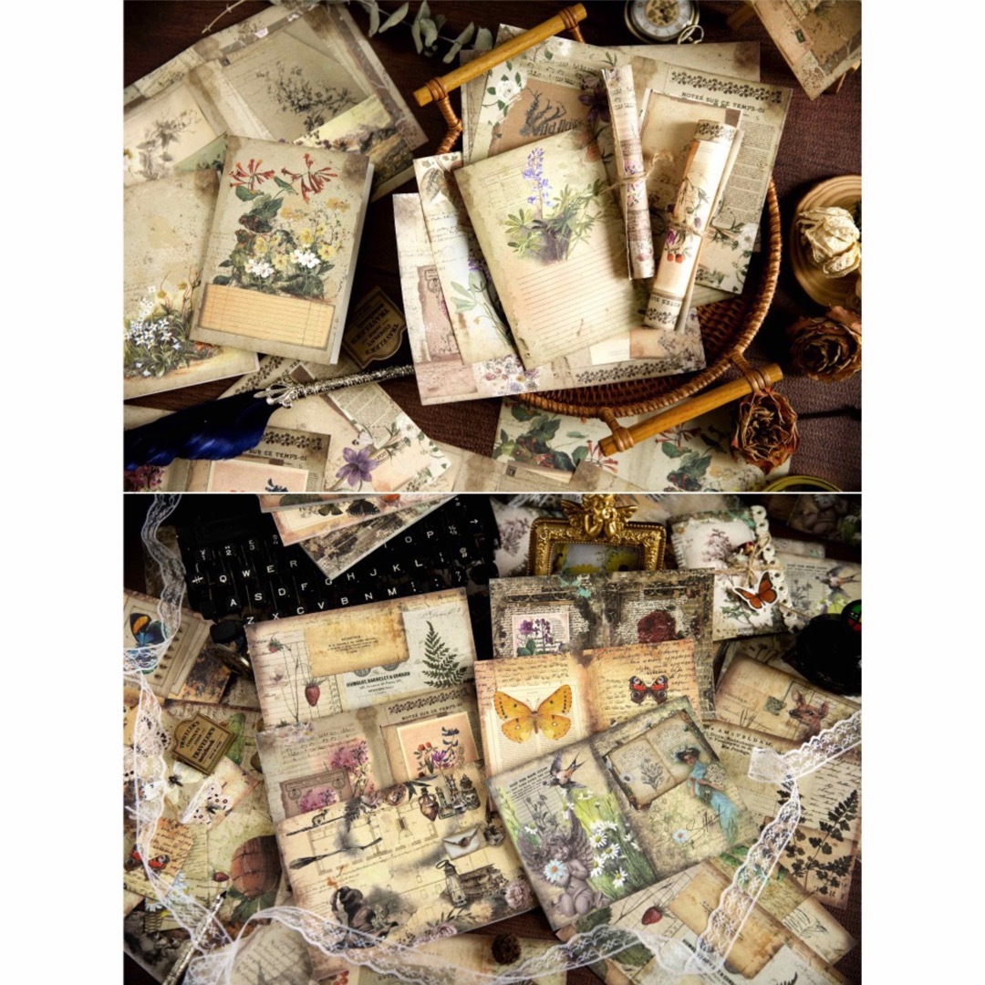 新品❗️古老の誓言シリーズ コラージュ素材紙 デザインペーパー 6種