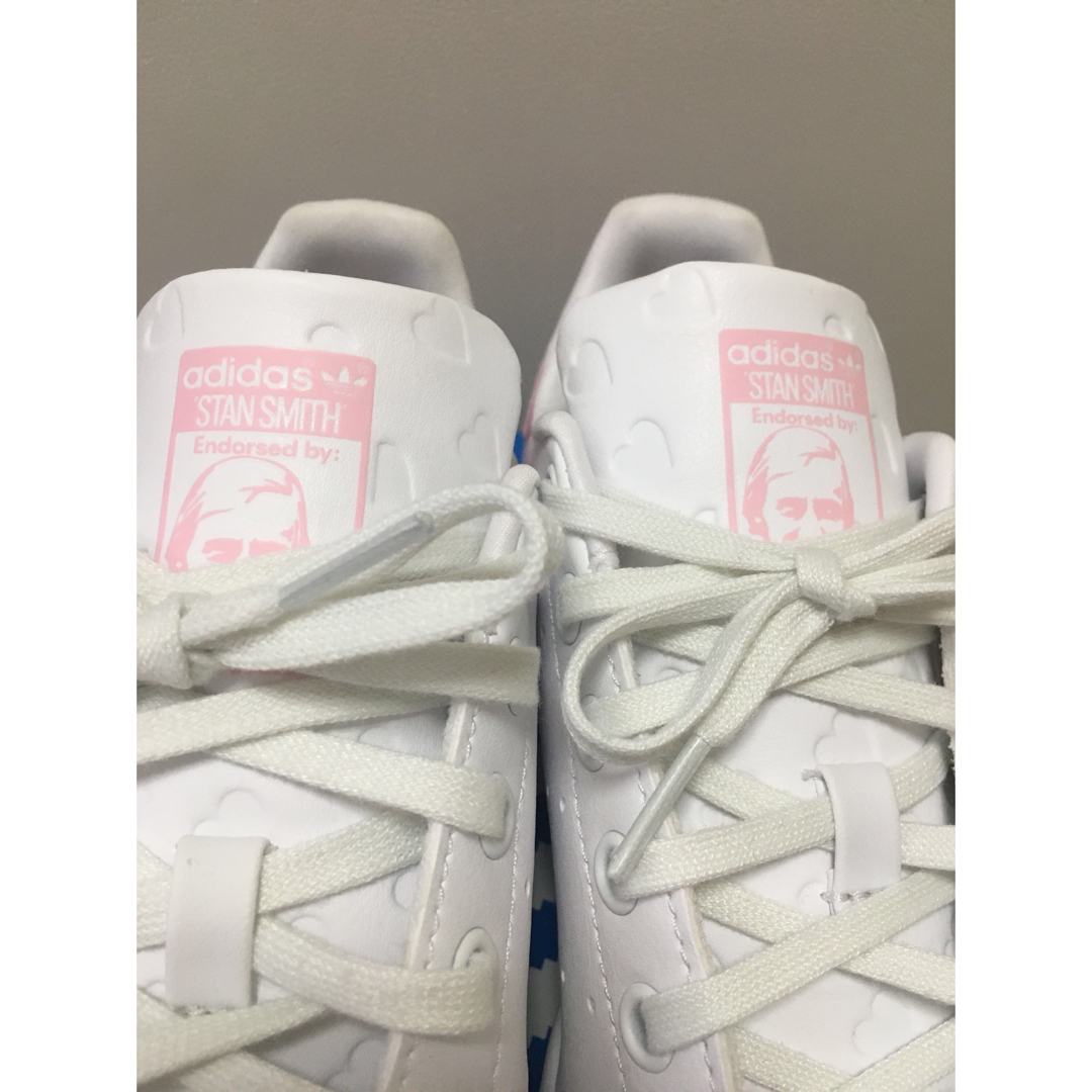 adidas - 《adidas》スタンスミス ホワイト ピンクハート柄 22.5