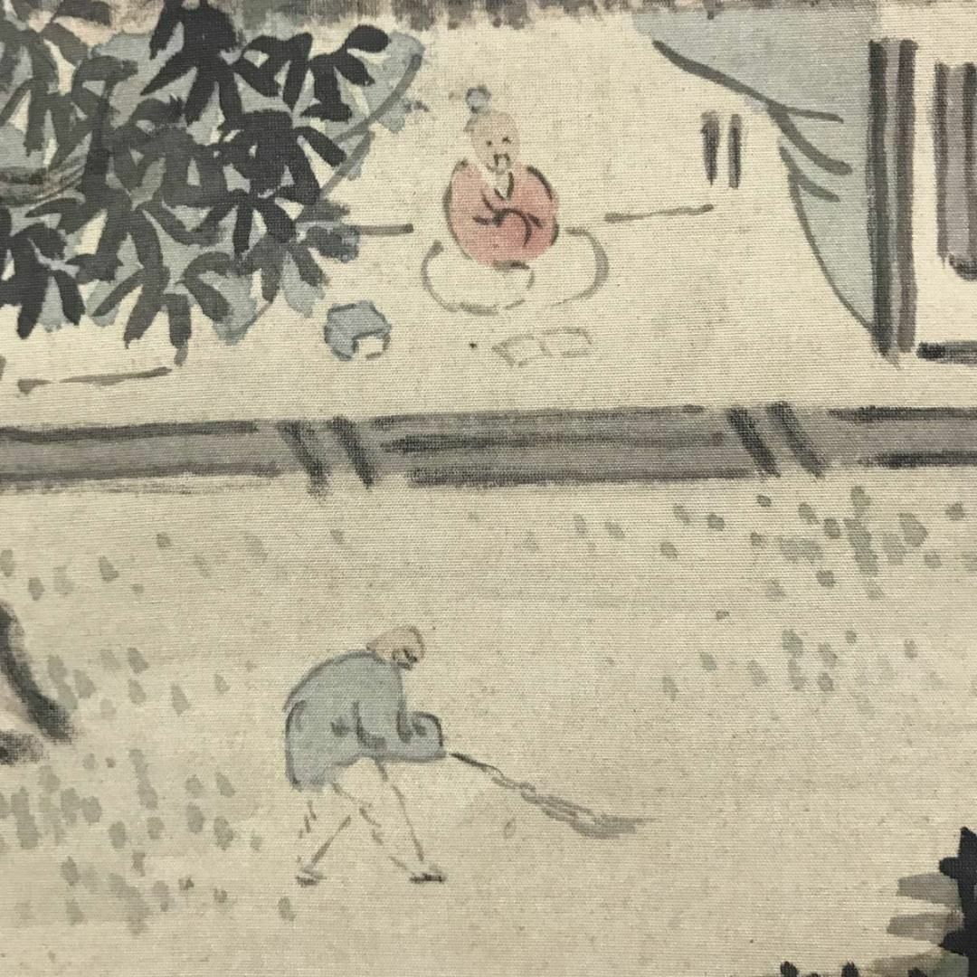 真作】帆足杏雨/青緑山水人物図/掛軸☆宝船☆AB-870の通販 by 掛軸