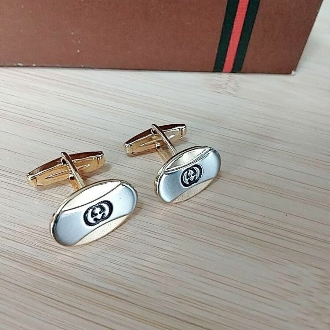 GUCCI - 未使用に近い 超美品 グッチ カフリンクス カフスボタン GG 箱