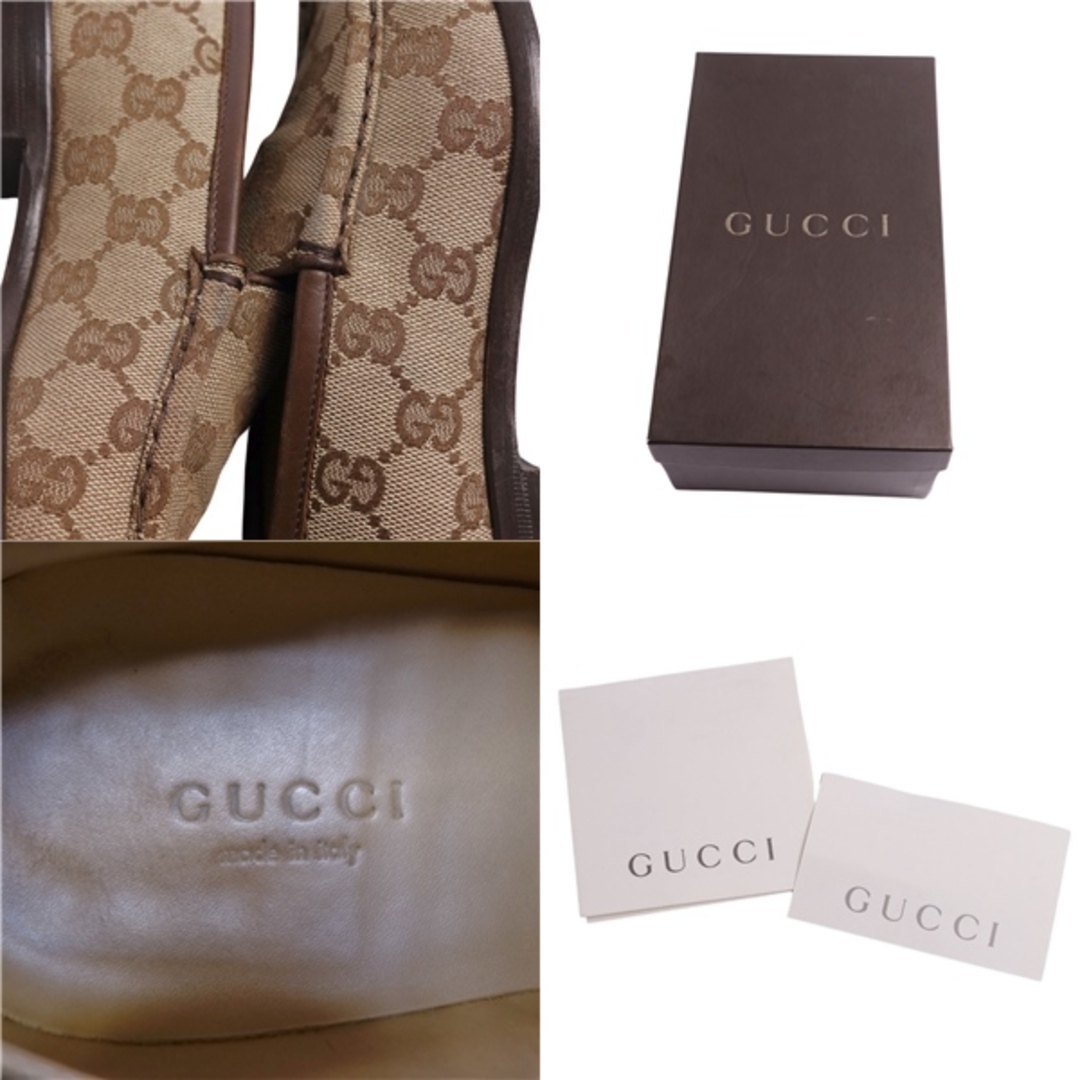 GUCCI - グッチ GUCCI ローファー スリッポン GG柄 キャンバス カーフ