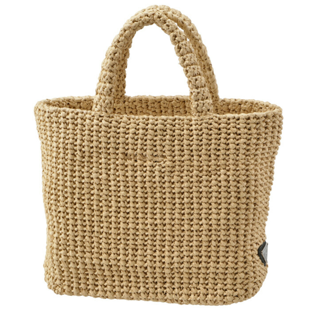 PRADA - プラダ PRADA ラフィアトート スモール レタリングロゴ