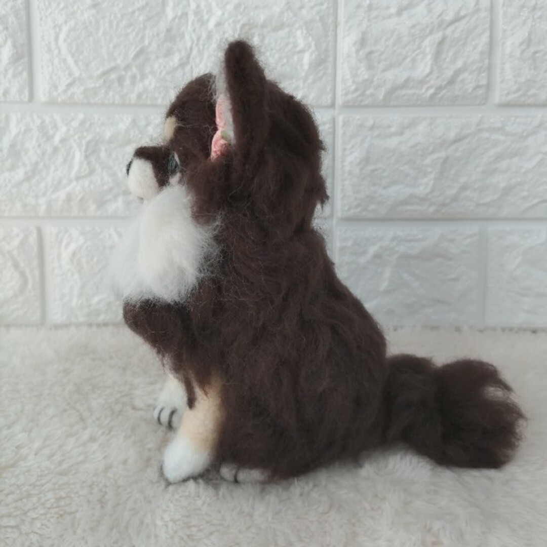 羊毛フェルト 犬 チワワ チョコタンの通販 by オレンジみかん｜ラクマ