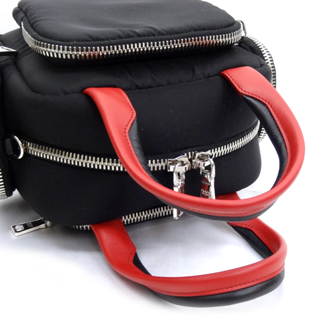 PRADA - プラダ 2WAY ハンドバッグ ナイロン レザー ブラック レッド