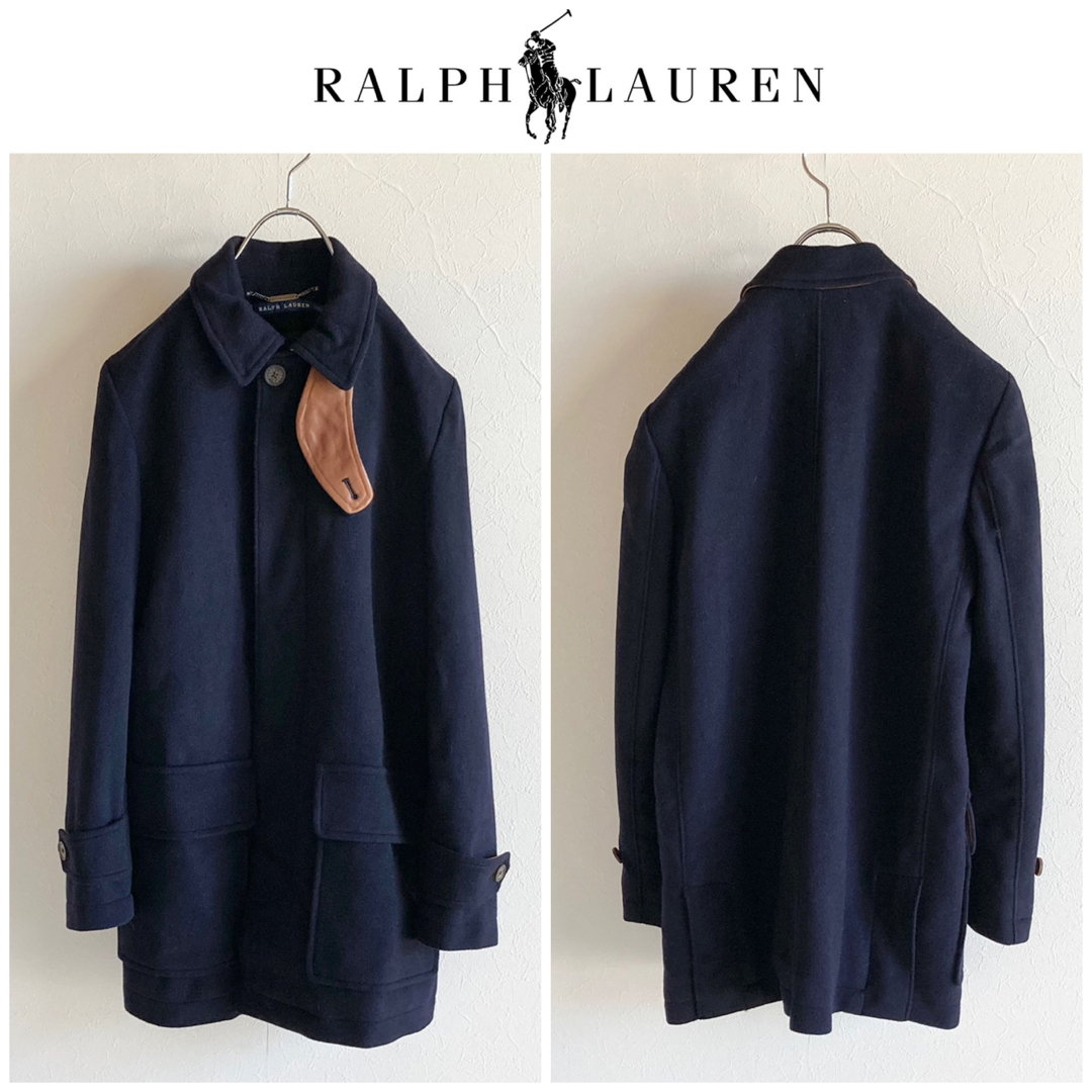 Ralph Lauren - ラルフローレン レザー 切替 ウールメルトン ダブル