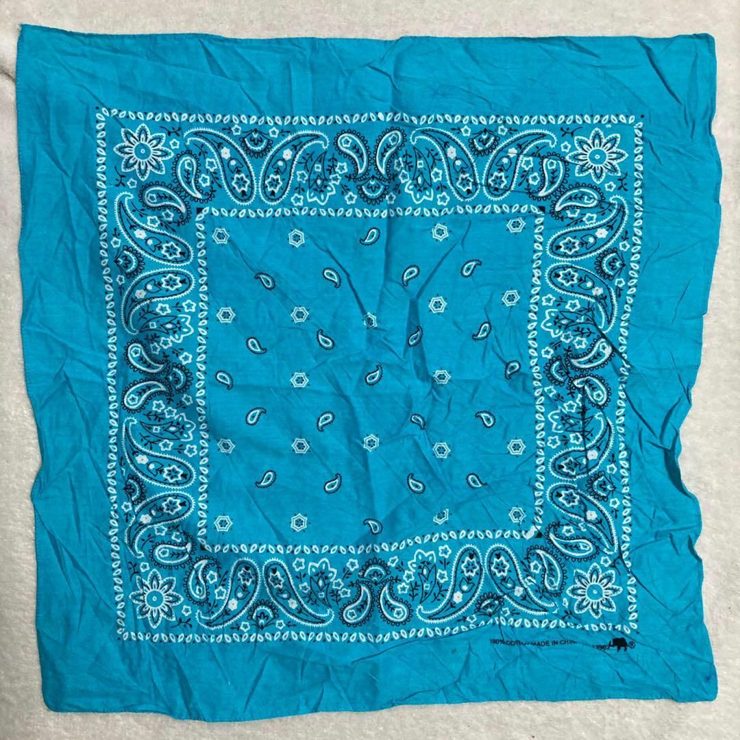 VKE バンダナ ビンテージ 9枚 セット まとめ売り 象 黄色青紫黒総柄白