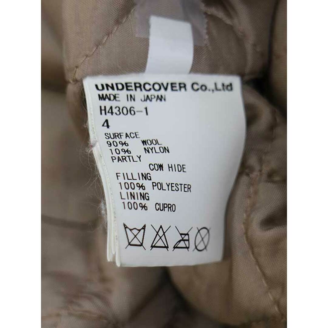UNDERCOVER - アンダーカバイズム 11AW レザー切替ウールPコートの通販