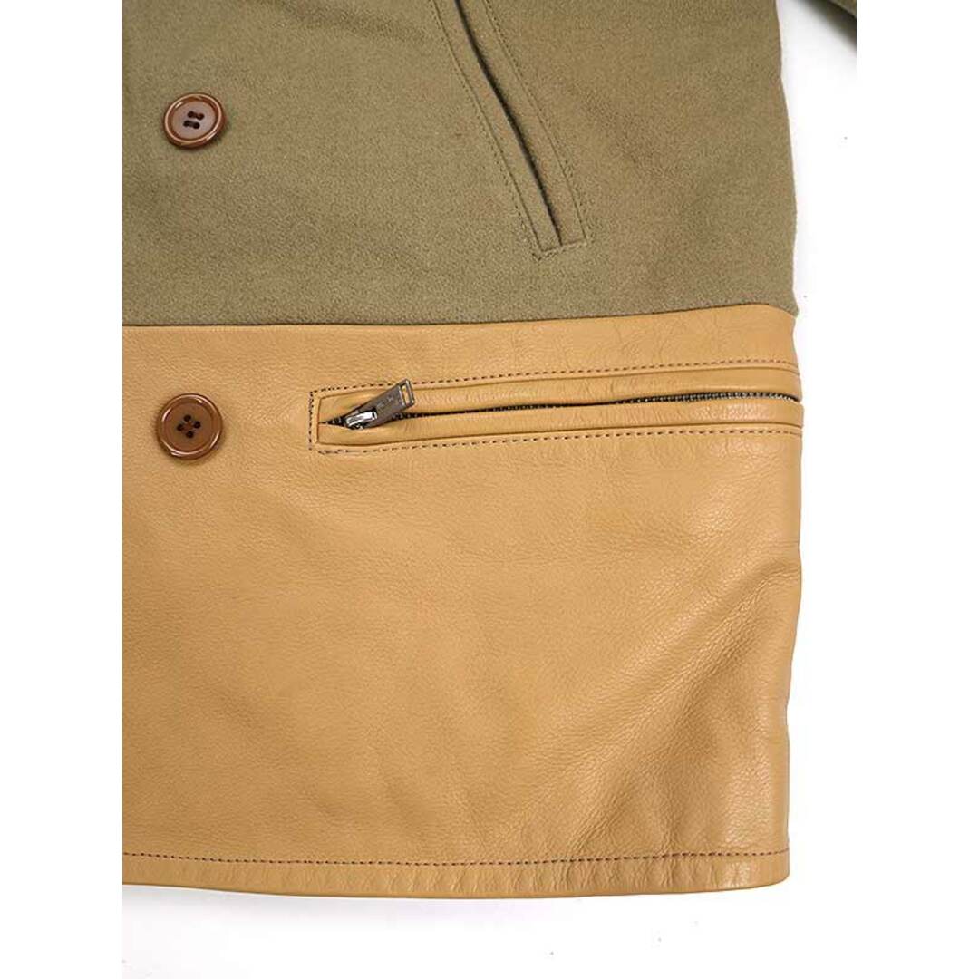 UNDERCOVER - アンダーカバイズム 11AW レザー切替ウールPコートの通販