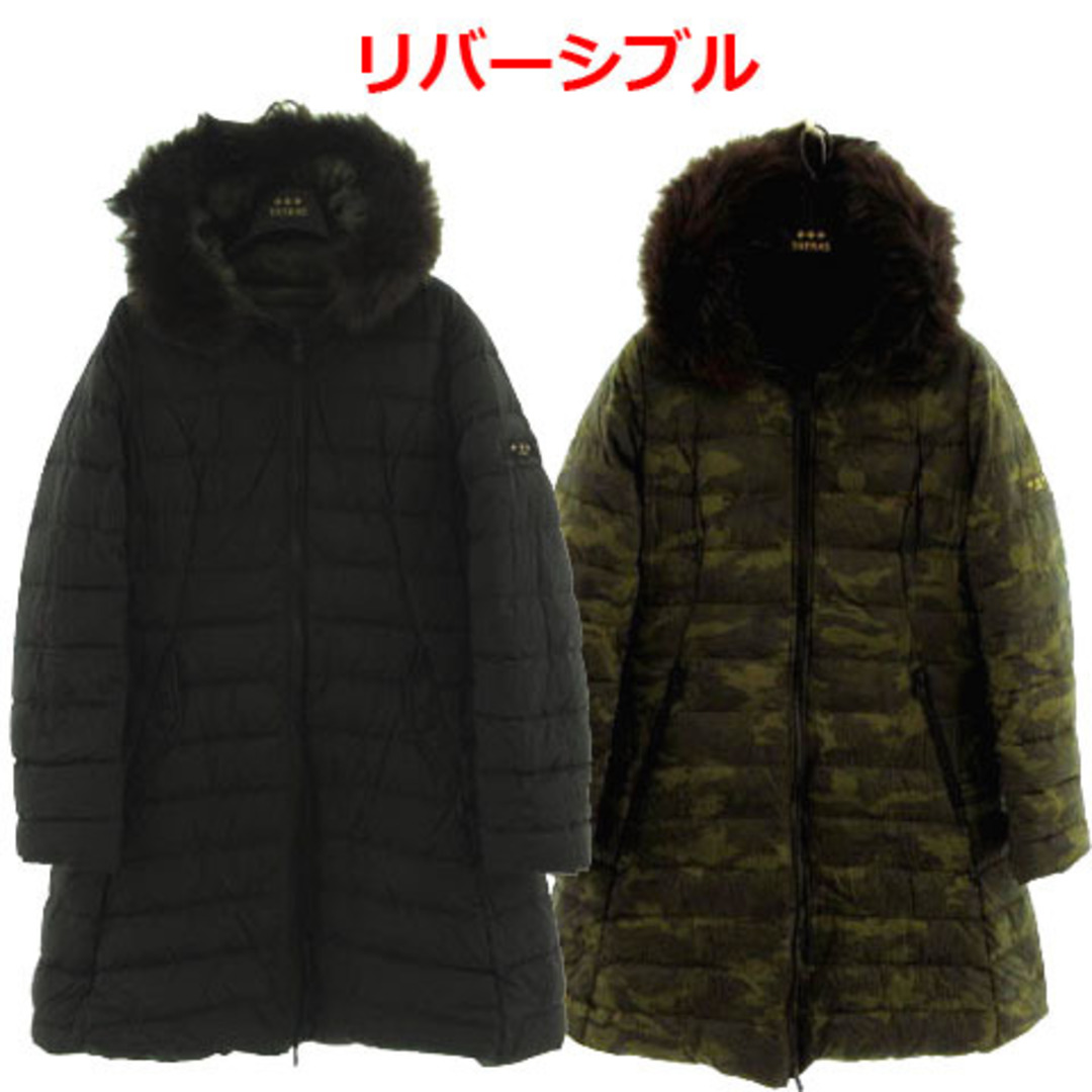 TATRAS - TATRAS ダウンコート リバーシブル フード ラグーンファー 黒