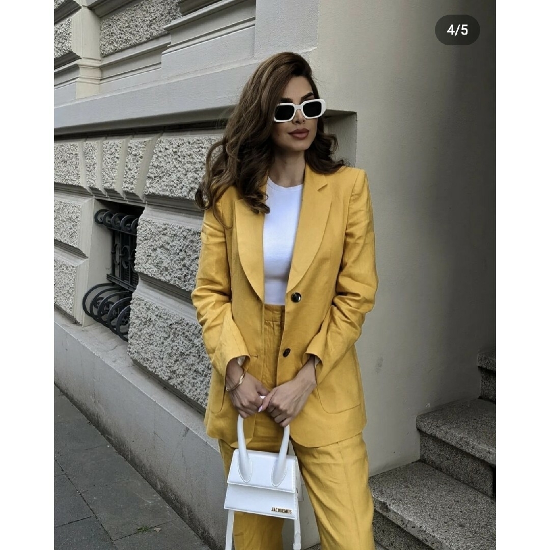 ZARA - ZARA セットアップ 上下セット Sサイズ マスタードの通販 by