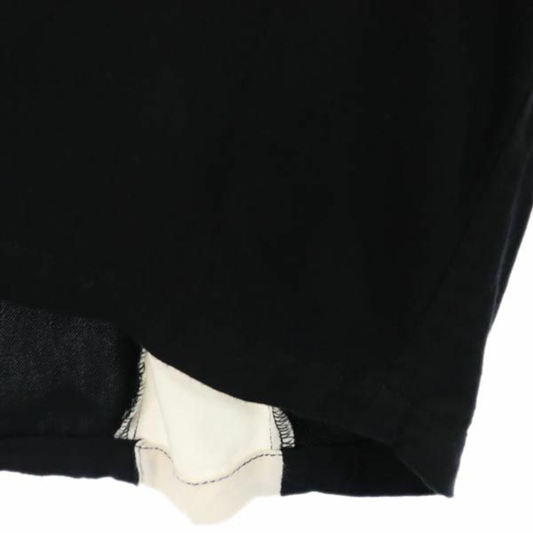 矢沢永吉 日本製 オープンカラー 半袖 シャツ L ブラック系 E.YAZAWA