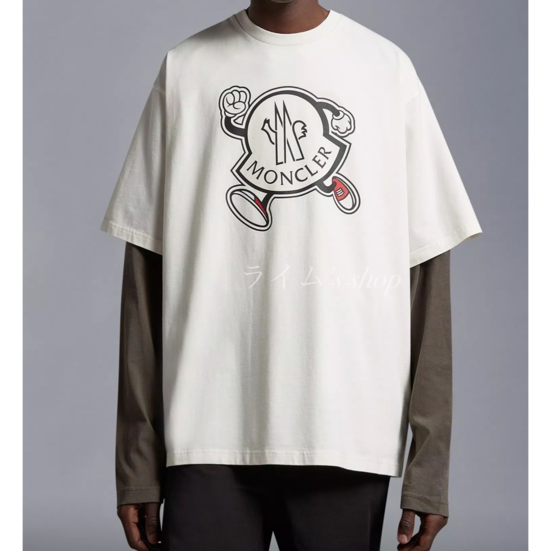MONCLER】 モンクレールロゴ Tシャツ ホワイト の通販 by ライム 5/7