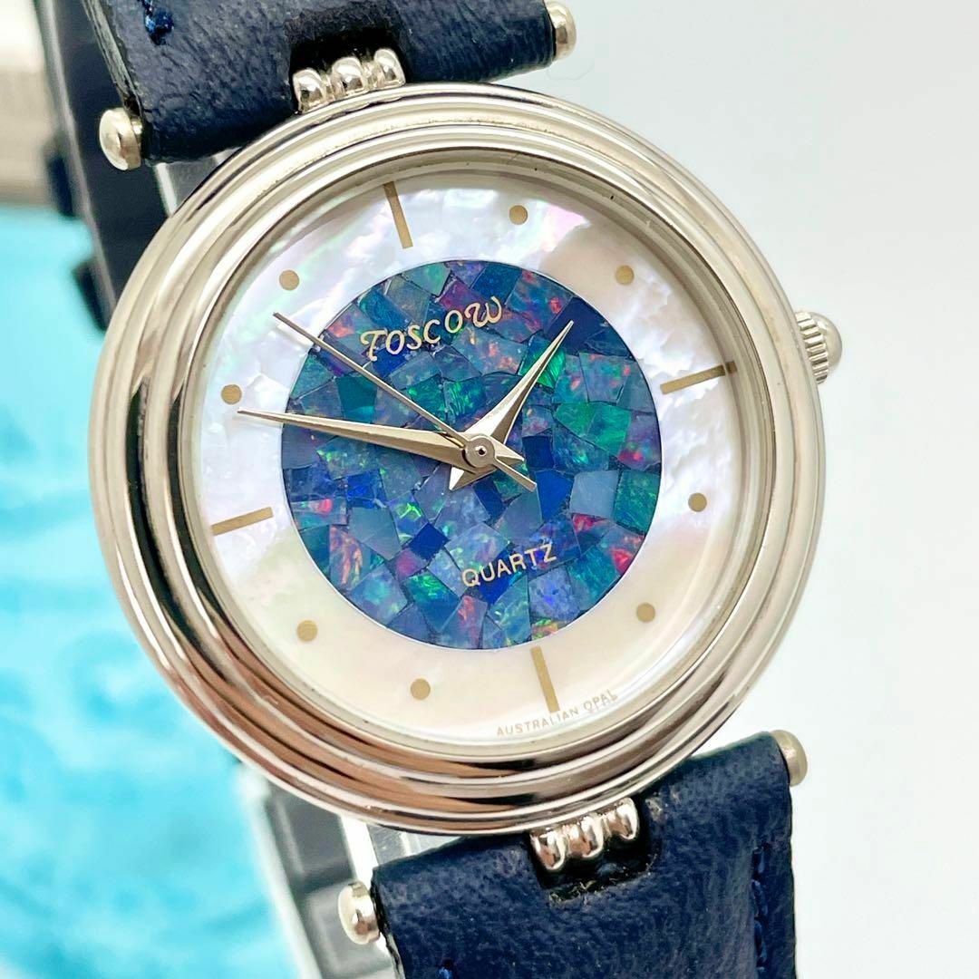 183 Toscow時計 オパール レディース腕時計 オーストラリア製 ブルーの