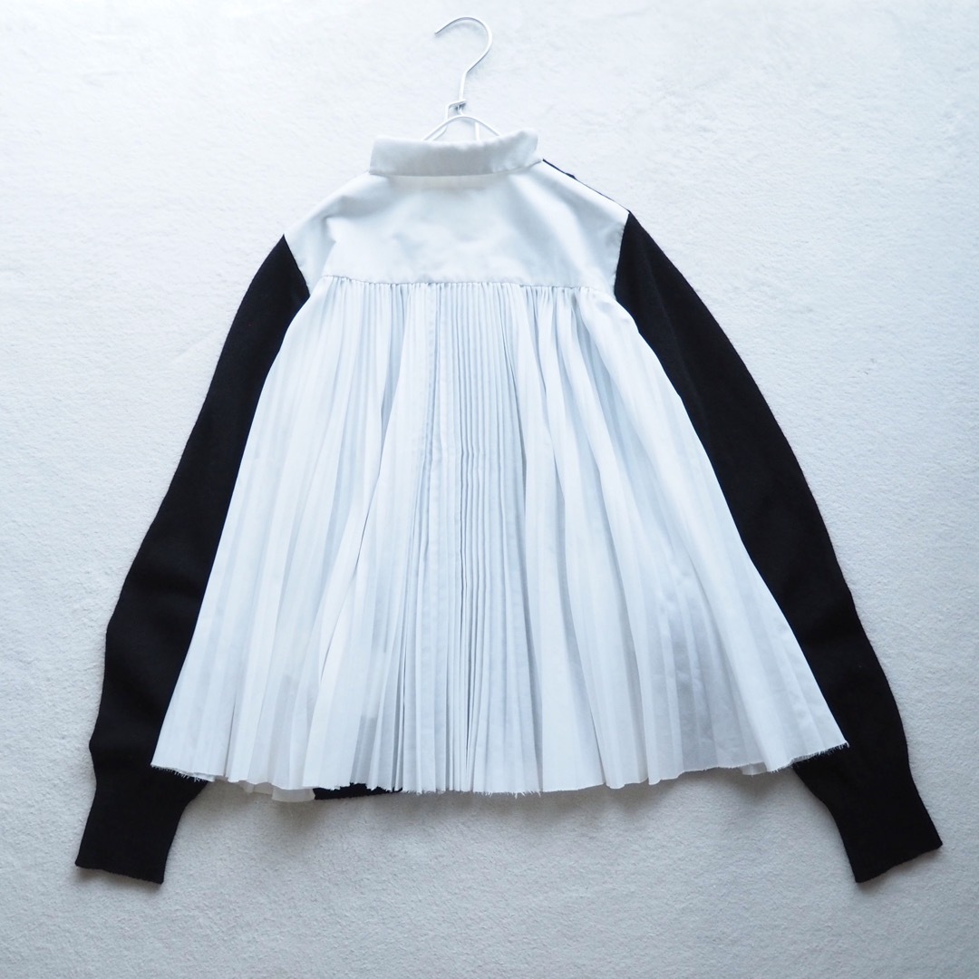 sacai - sacai サカイ 切替 バックプリーツブラウス ドッキングニット