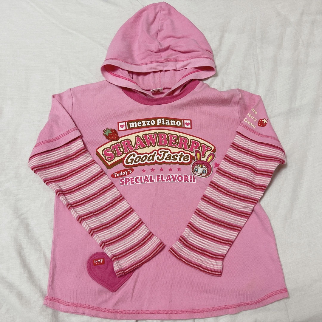 mezzo piano - メゾピアノ 長袖 パーカー ベリエちゃん 平成レトロの