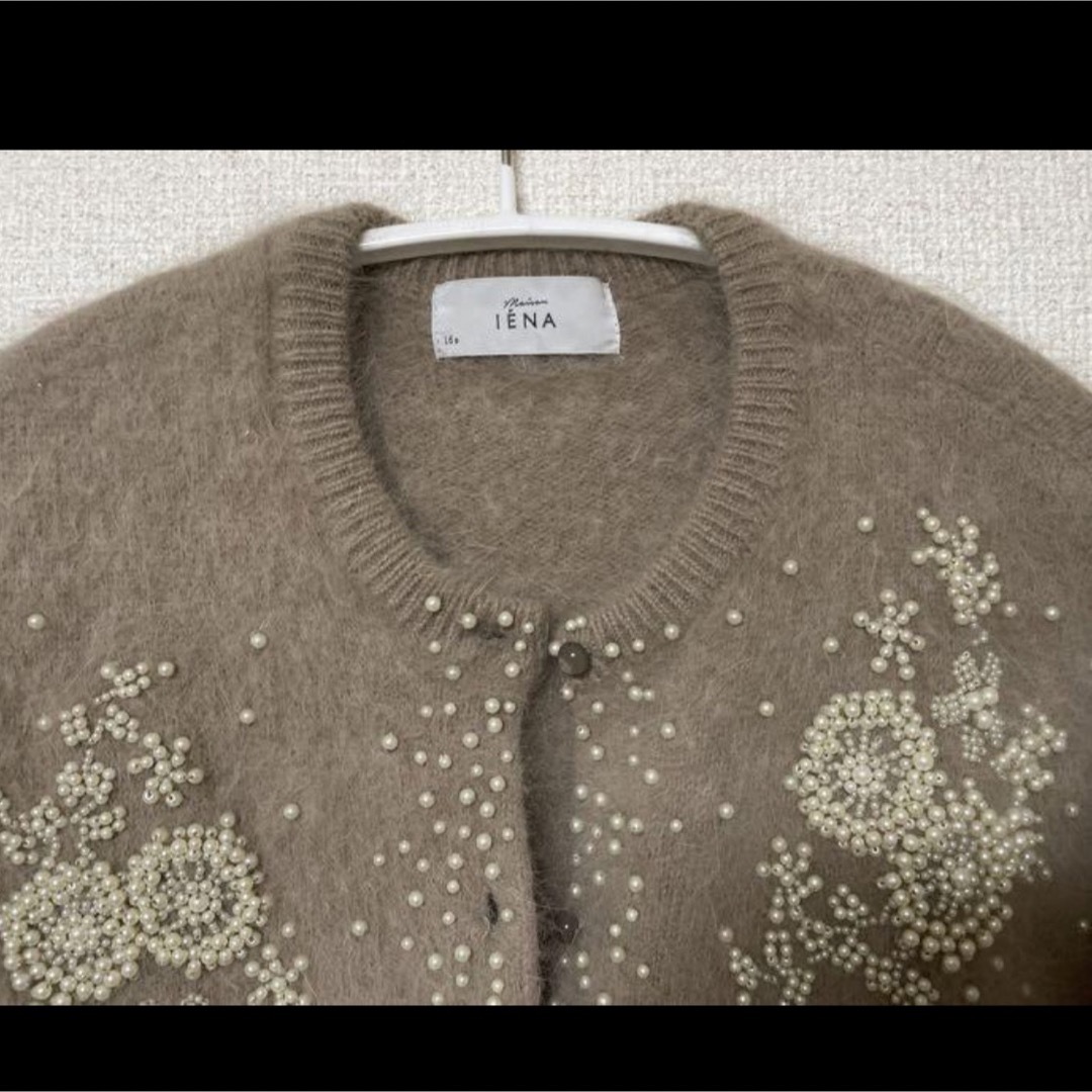 IENA - IENA アンゴラコンパールビーズシシュウカーディガンの通販 by