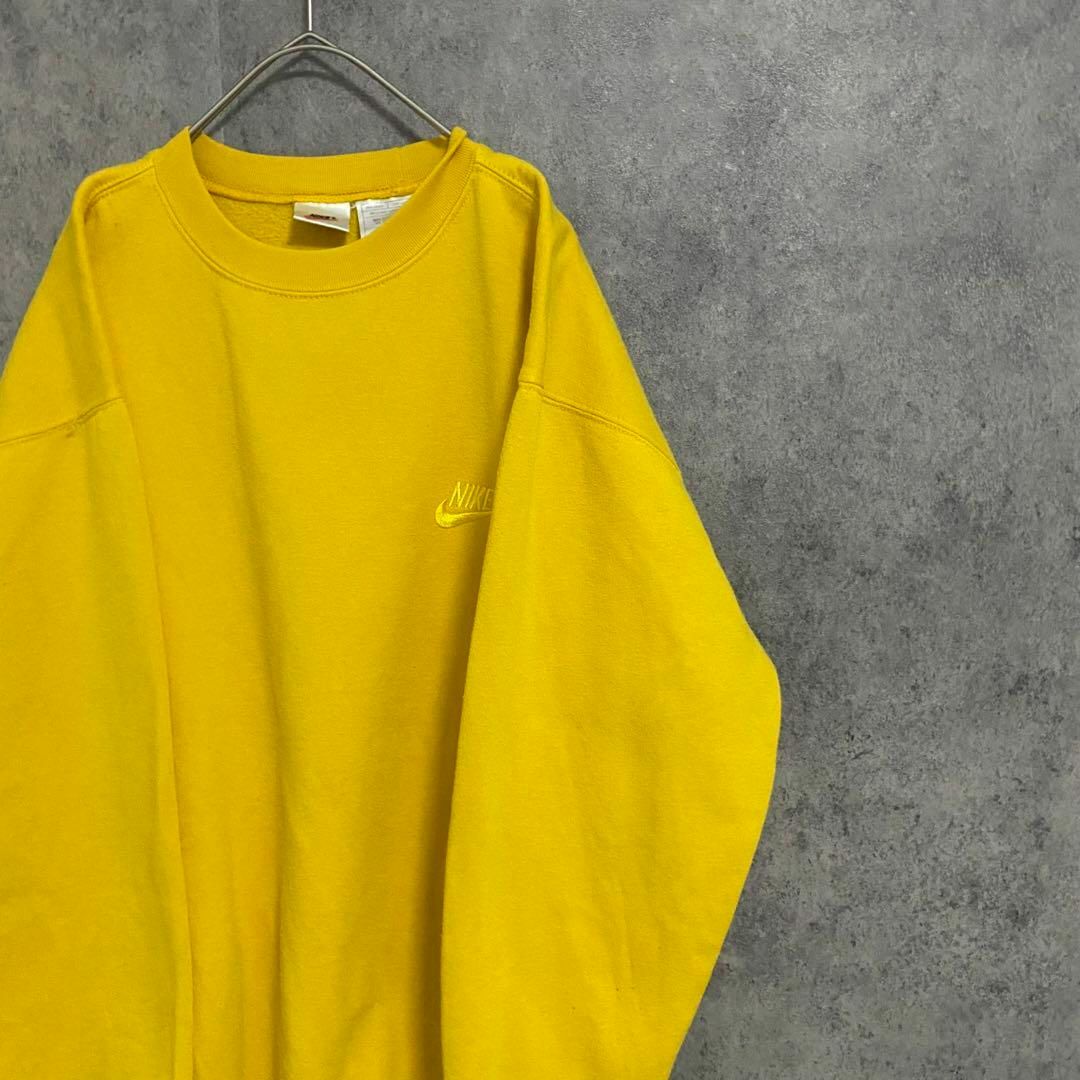 NIKE - 90S NIKE ナイキ スウェット トレーナー メンズM 黄色 古着