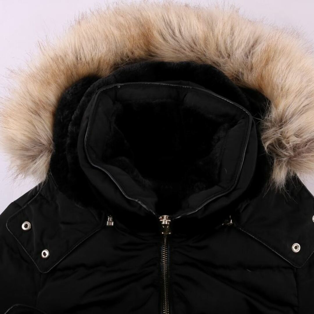 ZARA - ザラ ダウンジャケット ファー フード付 無地 アウター 黒