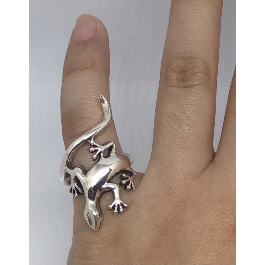 爬虫類リング トカゲ蜥蜴 シルバー925リング 銀指輪ギフトスターリング