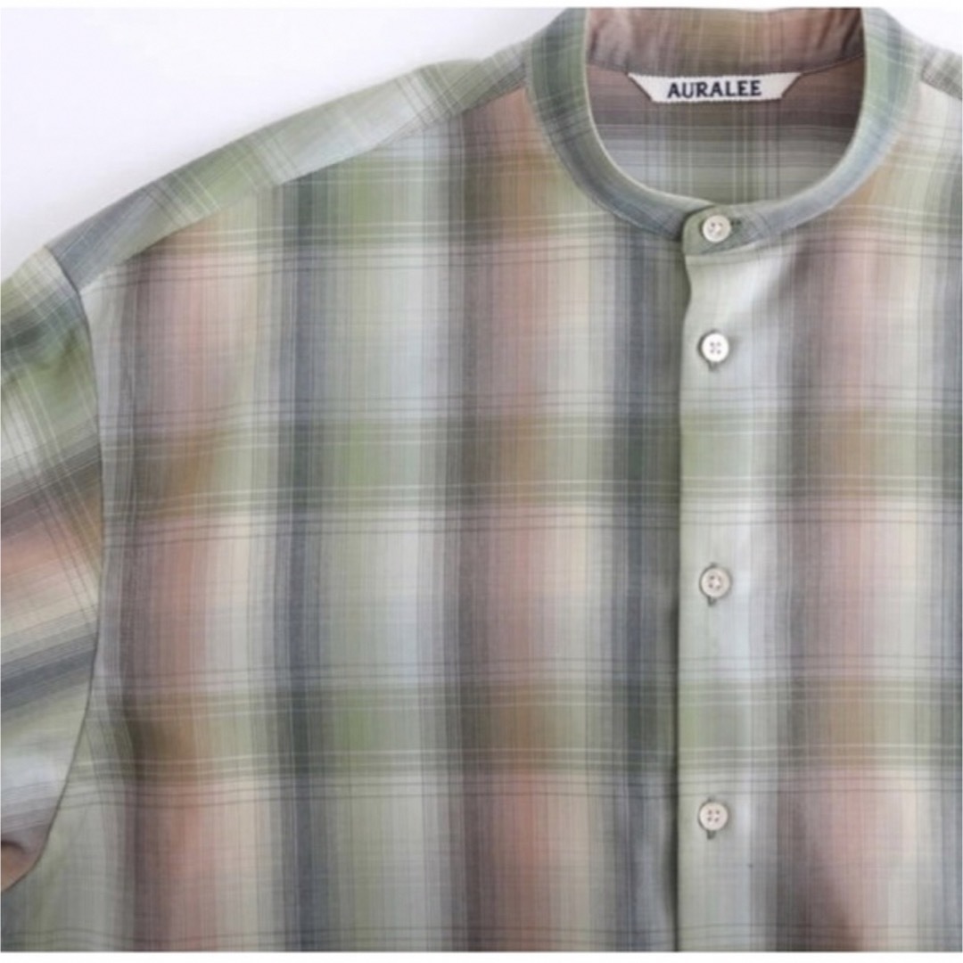 AURALEE - AURALEE チェックワンピース グリーンの通販 by yofi