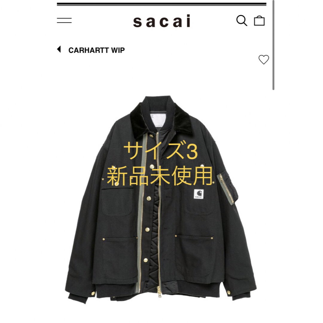 sacai - sacai x Carhartt WIP Canvas x MA-1 size3の通販 by walking