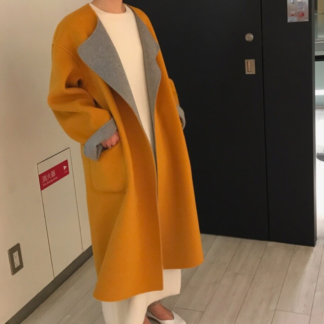 6 (ROKU) - ROKU REVER SEWING GOWN COAT ロク リバー コートの通販 by