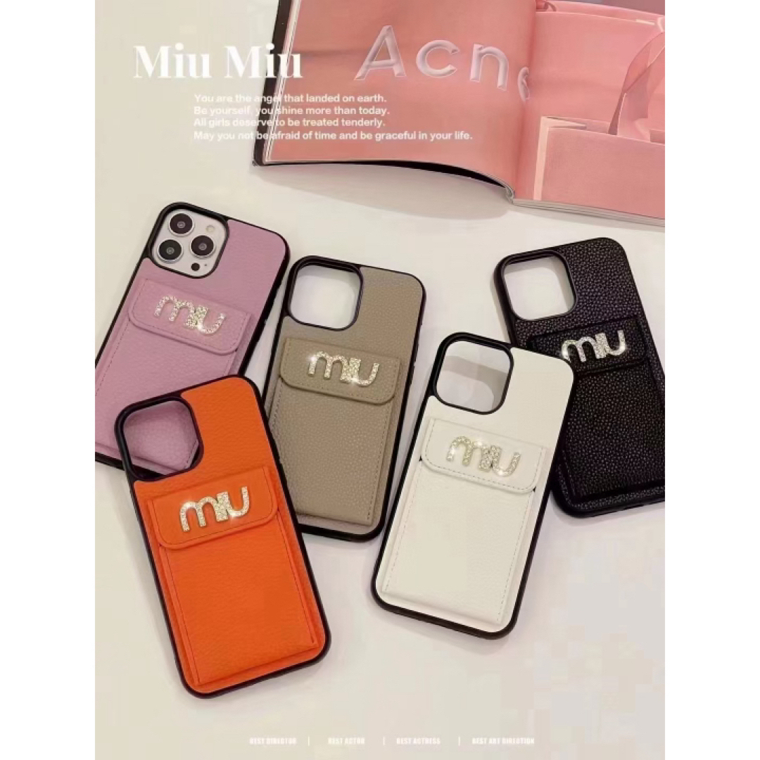 MIU MIU - 新品！miumiu iPhoneケース14ProMax♡マテラッセ柄 ピンク