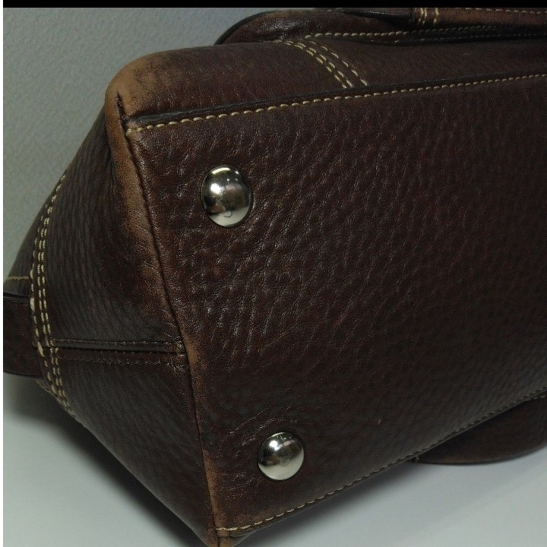 COACH - コーチ ハンプトンズ レザー ジップ サッチェル ハンドバッグ