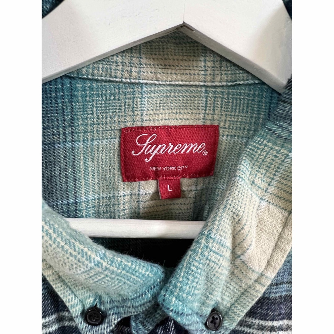Supreme - Supreme shadow plaid flannel shirt blueの通販 by TAKA's
