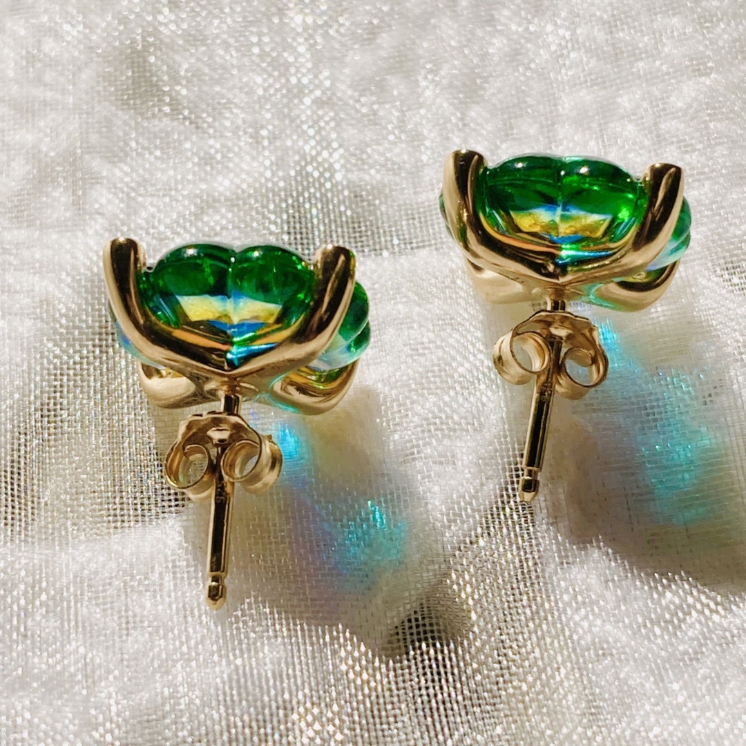 Baccarat - ◎未使用◎バカラ トレフル ピアス グリーン クローバーの