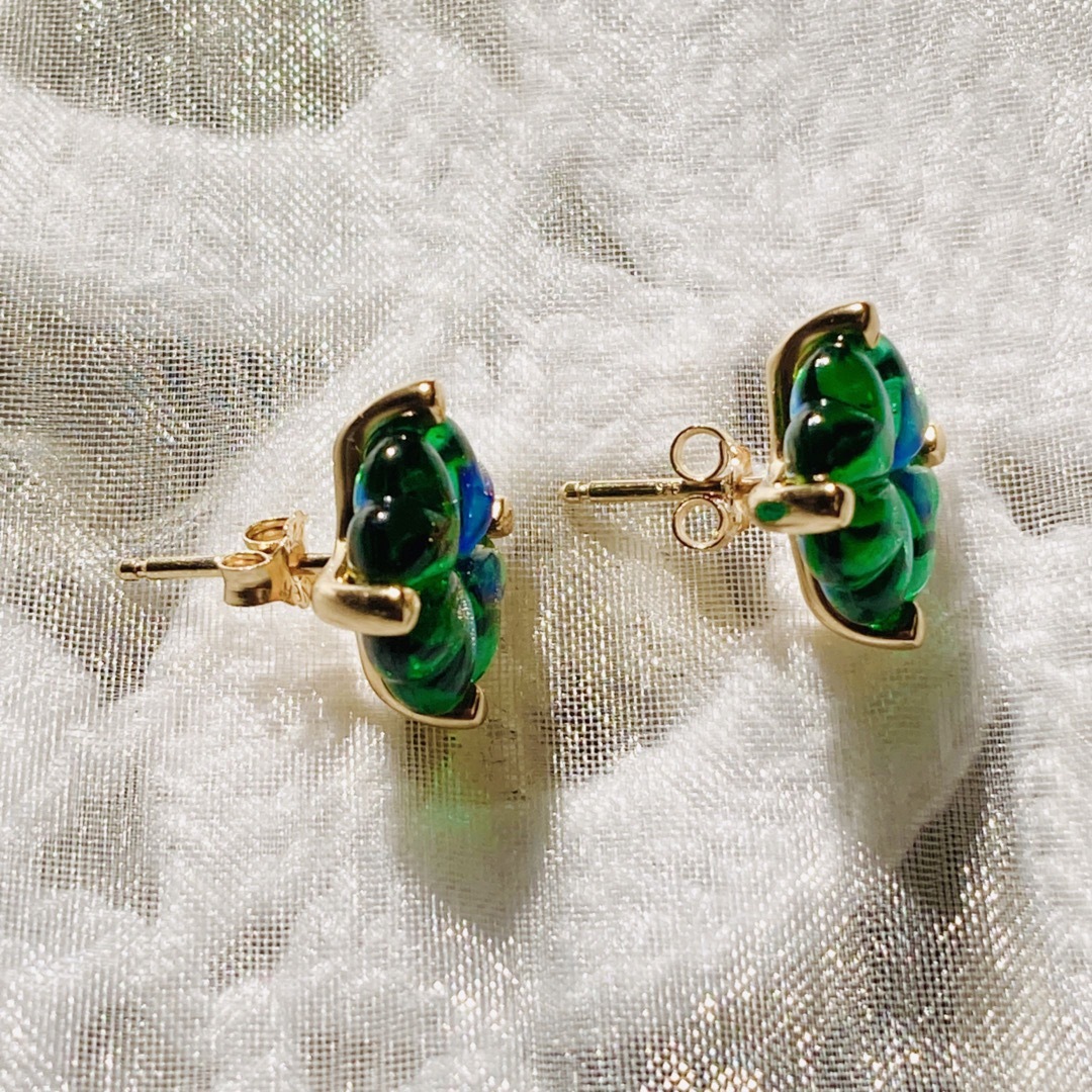 Baccarat - ◎未使用◎バカラ トレフル ピアス グリーン クローバーの