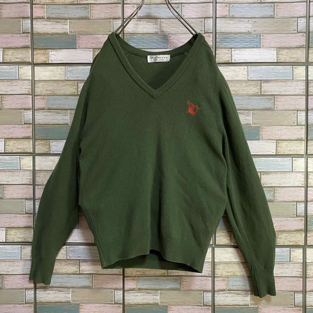 BURBERRY - 【90's】バーバリーズ ニット セーター ワンポイント刺繍