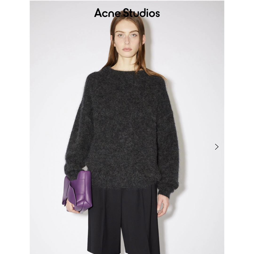 新品 acne studios アクネストゥディオ クルーネック モヘアニットの