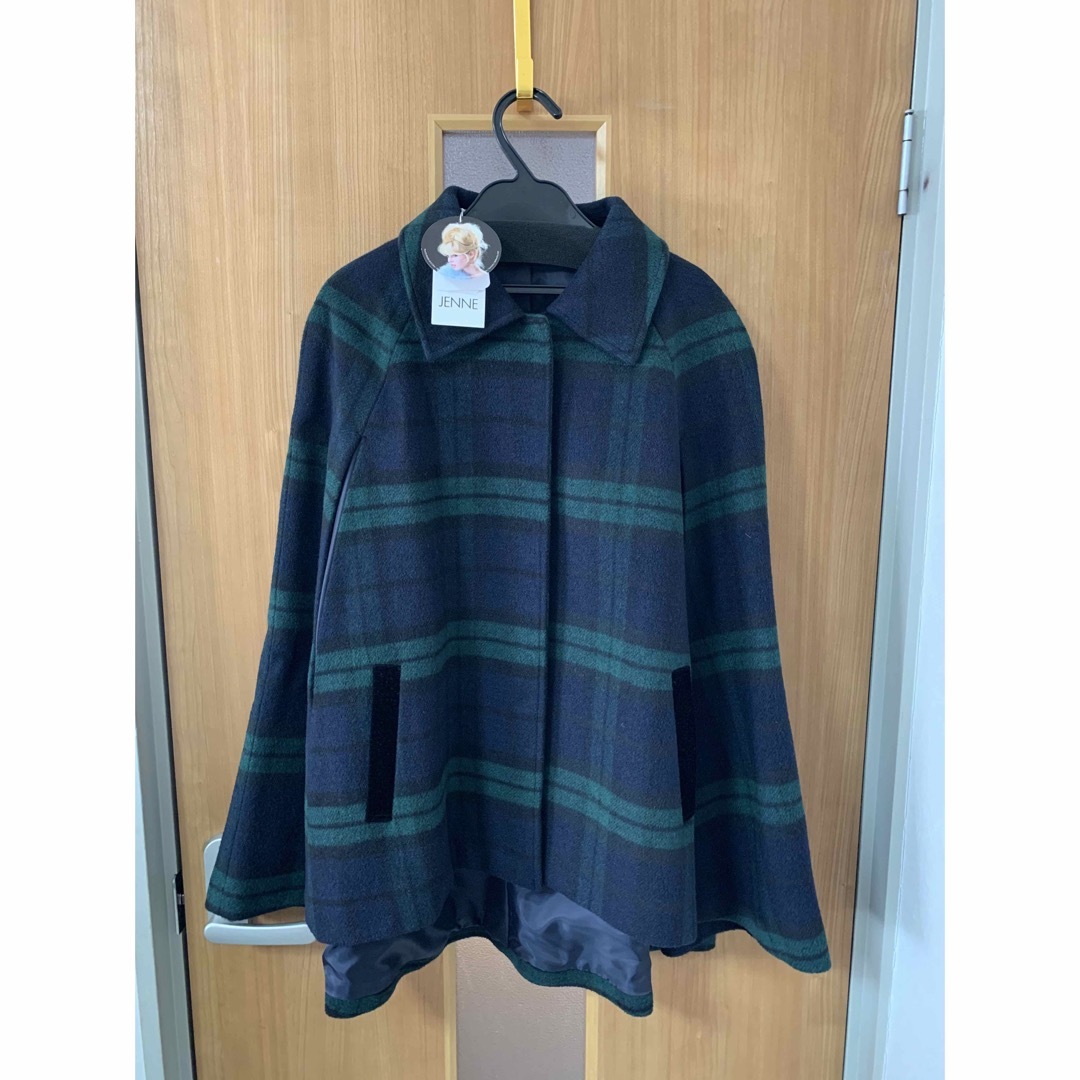 JENNE ブリジット・バルドーコラボ タータン チェック ケープコート