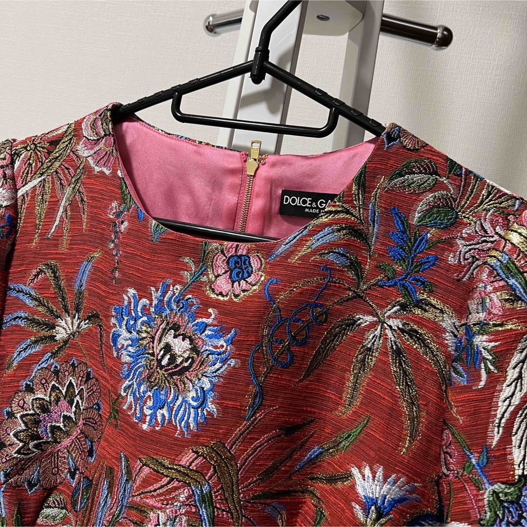 Dolce & Gabbana 花柄ワンピース 赤