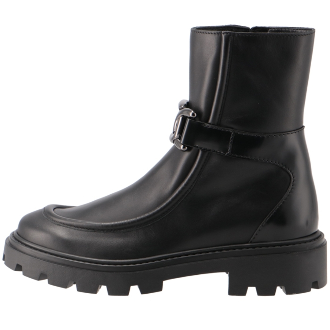 TOD'S - トッズ TOD'S アンクルブーツ レザー メタルチェーン ミドル