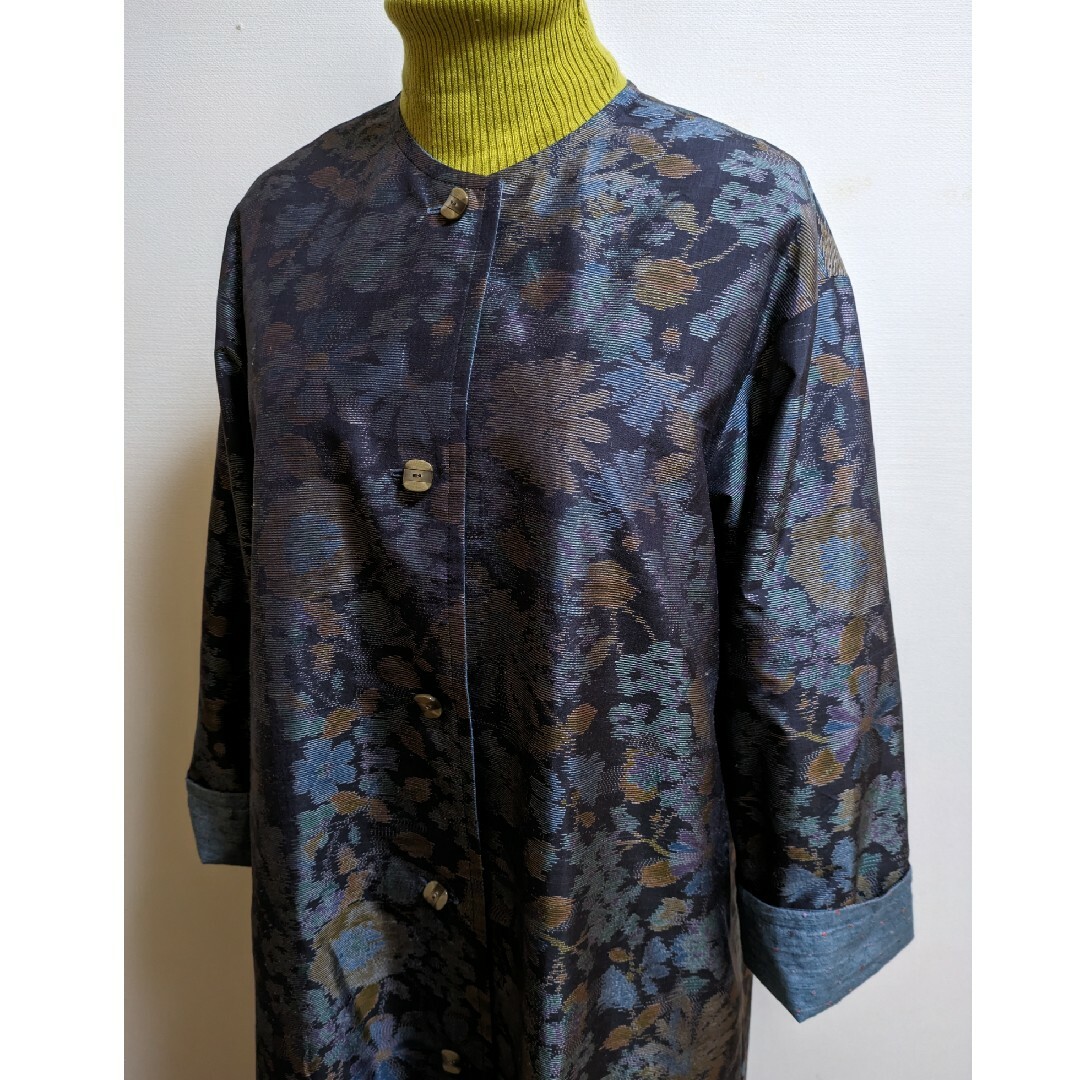 SOLD 着物リメイクリバーシブルコート 大島紬 M〜Lの通販 by Yumi's