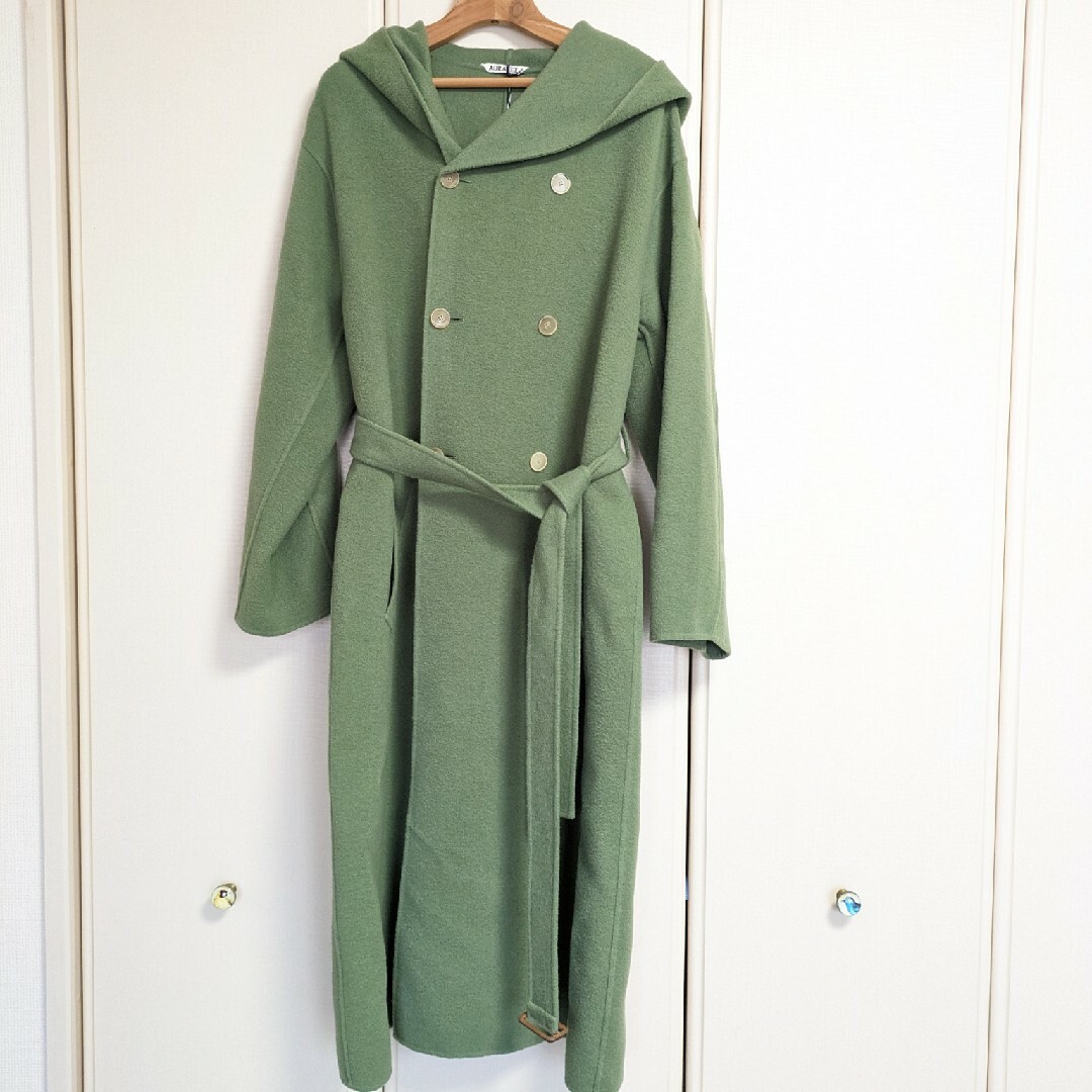 AURALEE - AURALEE ウールメルトンフーデッドコート新品の通販 by うめ