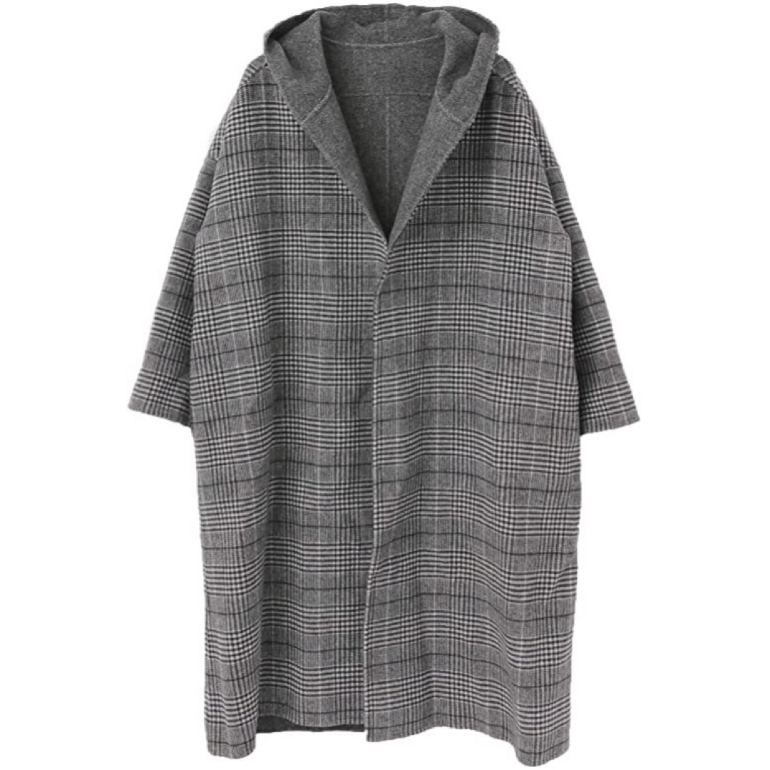 URBAN RESEARCH - アーバンリサーチ ガウンフードチェックコートの通販