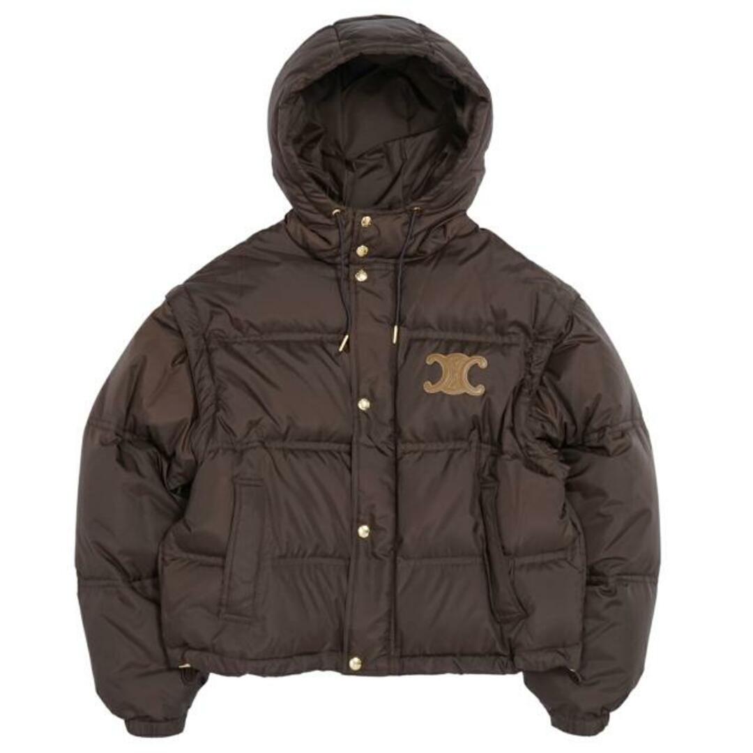 CELINE - CELINE セリーヌ TRIOMPHE CROPPED DOWN JACKET IN
